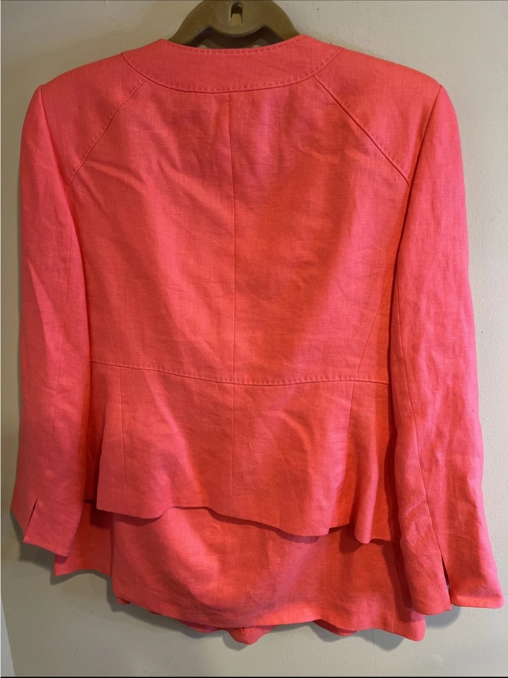 Kasper Coral Pink Button Front Skirt Set - Picture 4 of 5